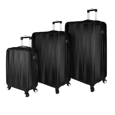 Elite Luggage Verdugo Hardside 3 Piece Spinner Luggage Set, Black, 3PK EL09078K